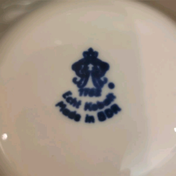 Echt/Real Kobalt/ Cobalt 1792 -Porcelain Ashtray - Gold Trim Thuringen GDR - Picture 5 of 6